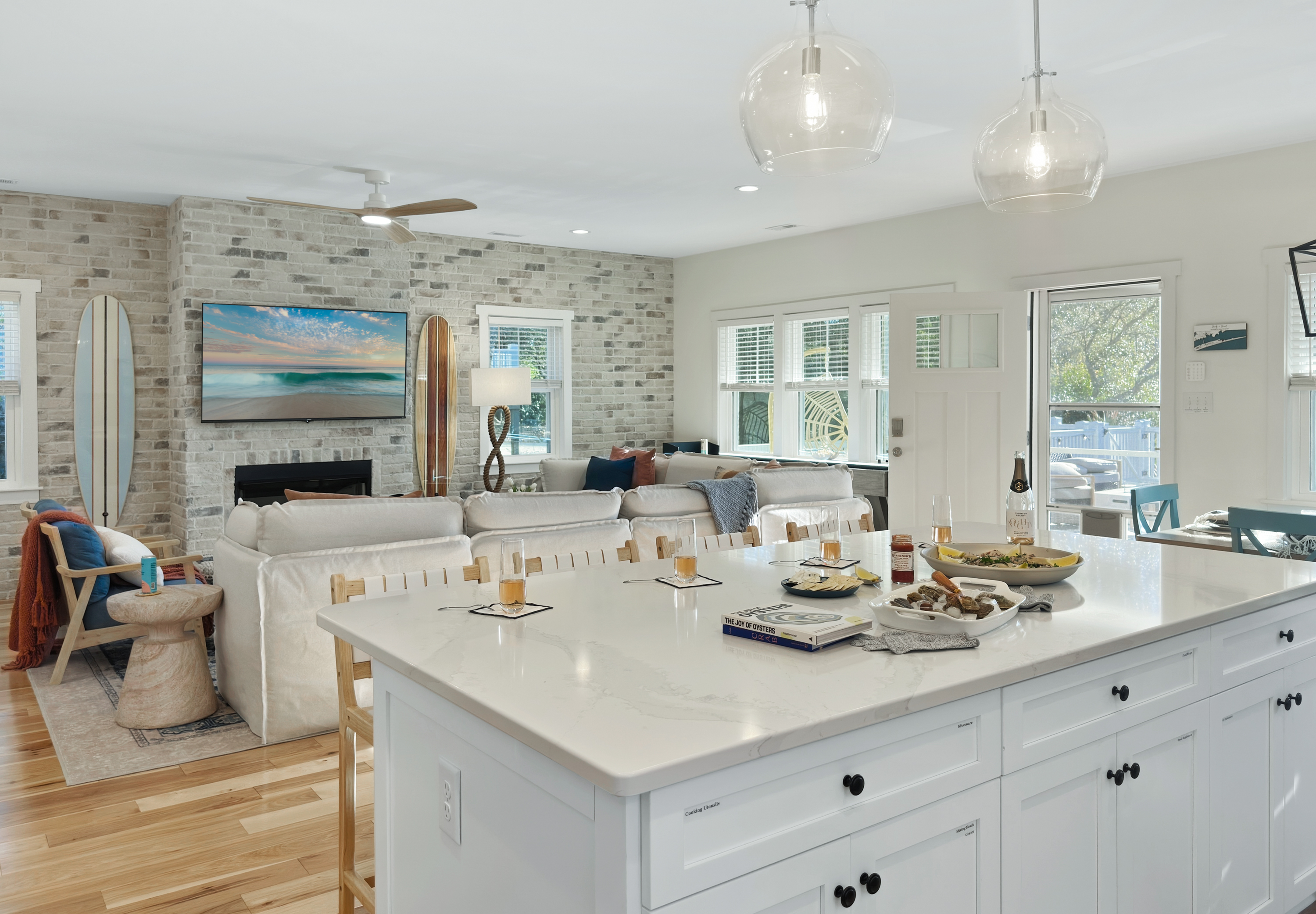 Your designated chef can prepare meals and even watch TV with the group!