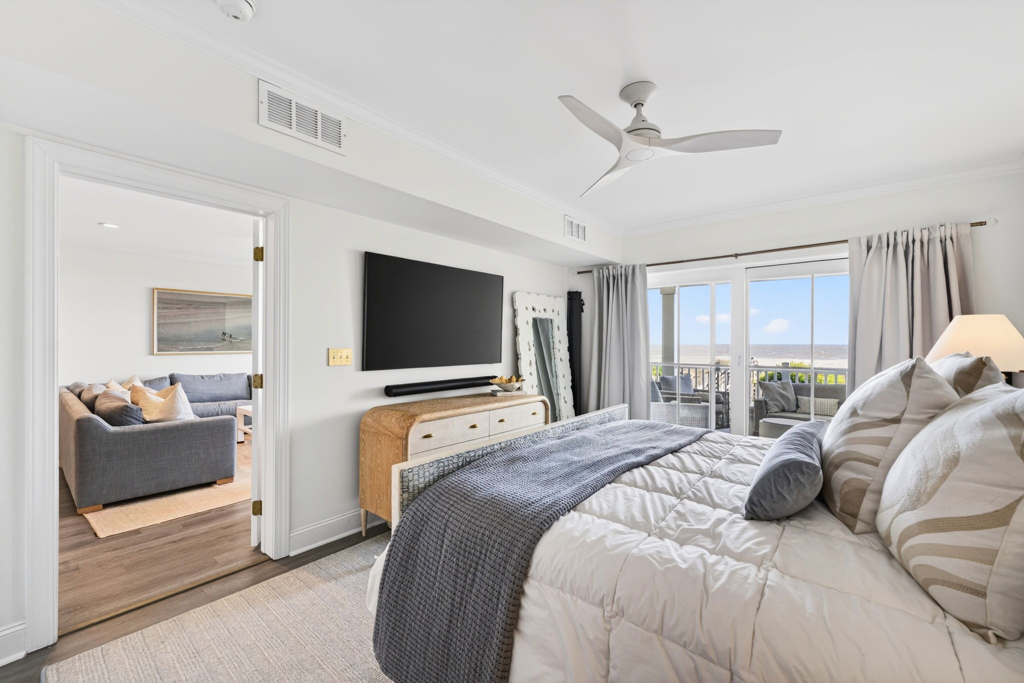 Primary King Suite | 1006 Ocean Blvd, Isle of Palms, SC | 102 Dunescape | IOP Escapes