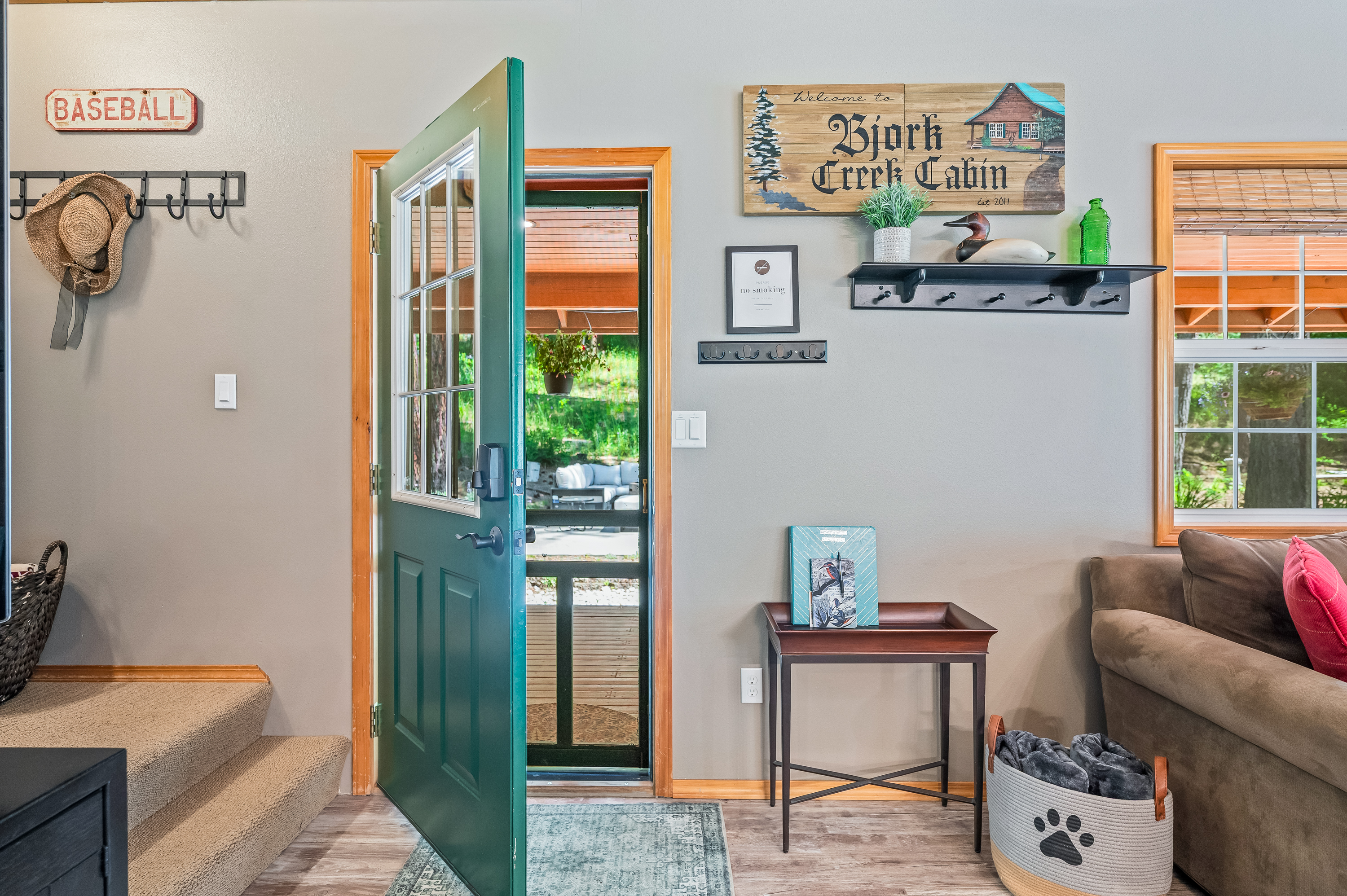 Front door opens to the living area