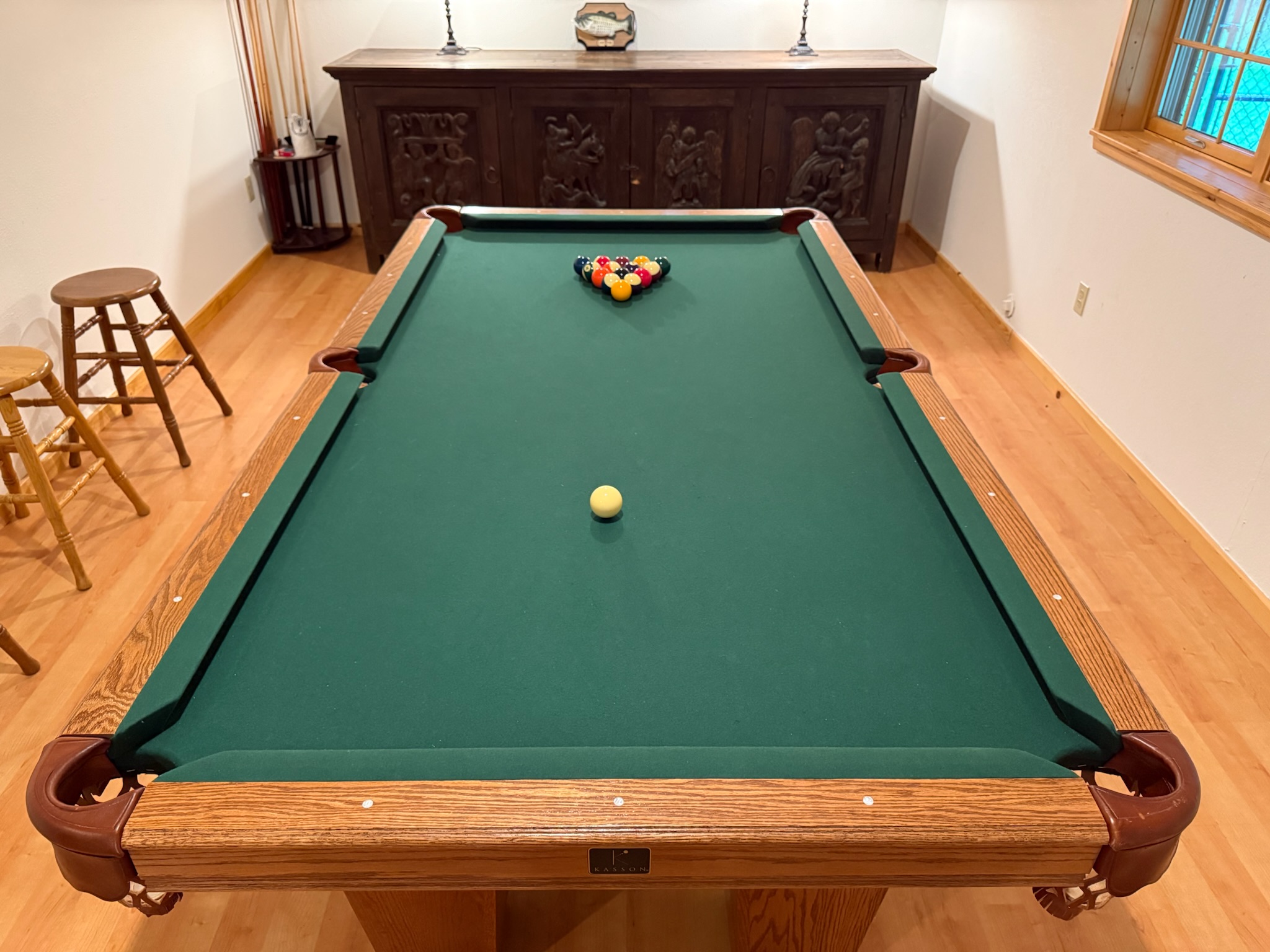 Pool table ready to play!