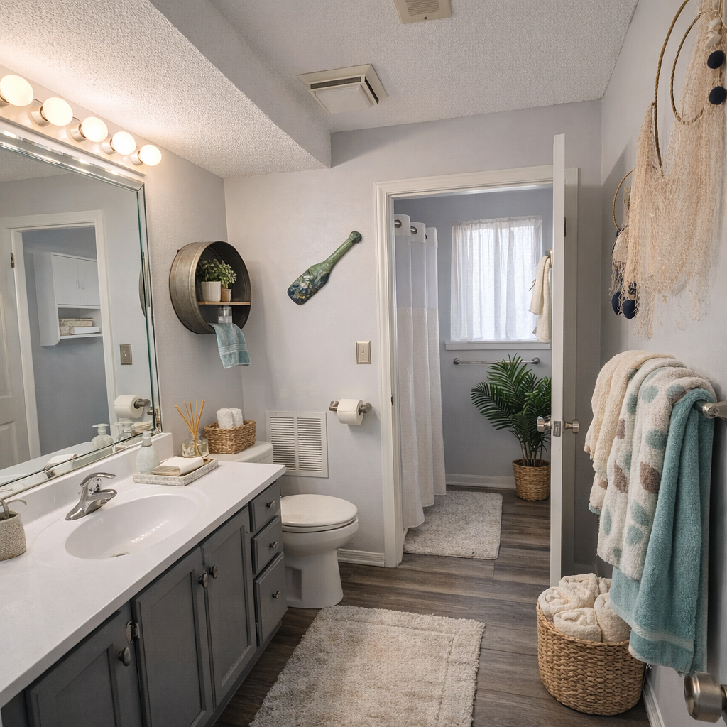 Tranquil retreat's main bath