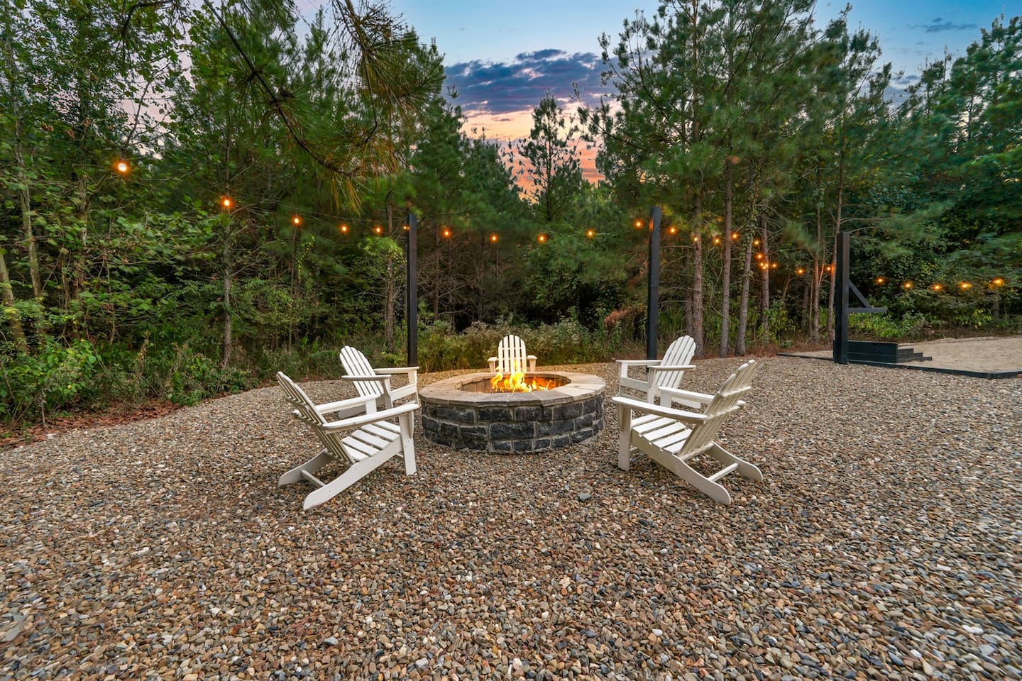 Warm your hands and heart by the crackling fire—perfect for chilly evenings and cozy conversations.