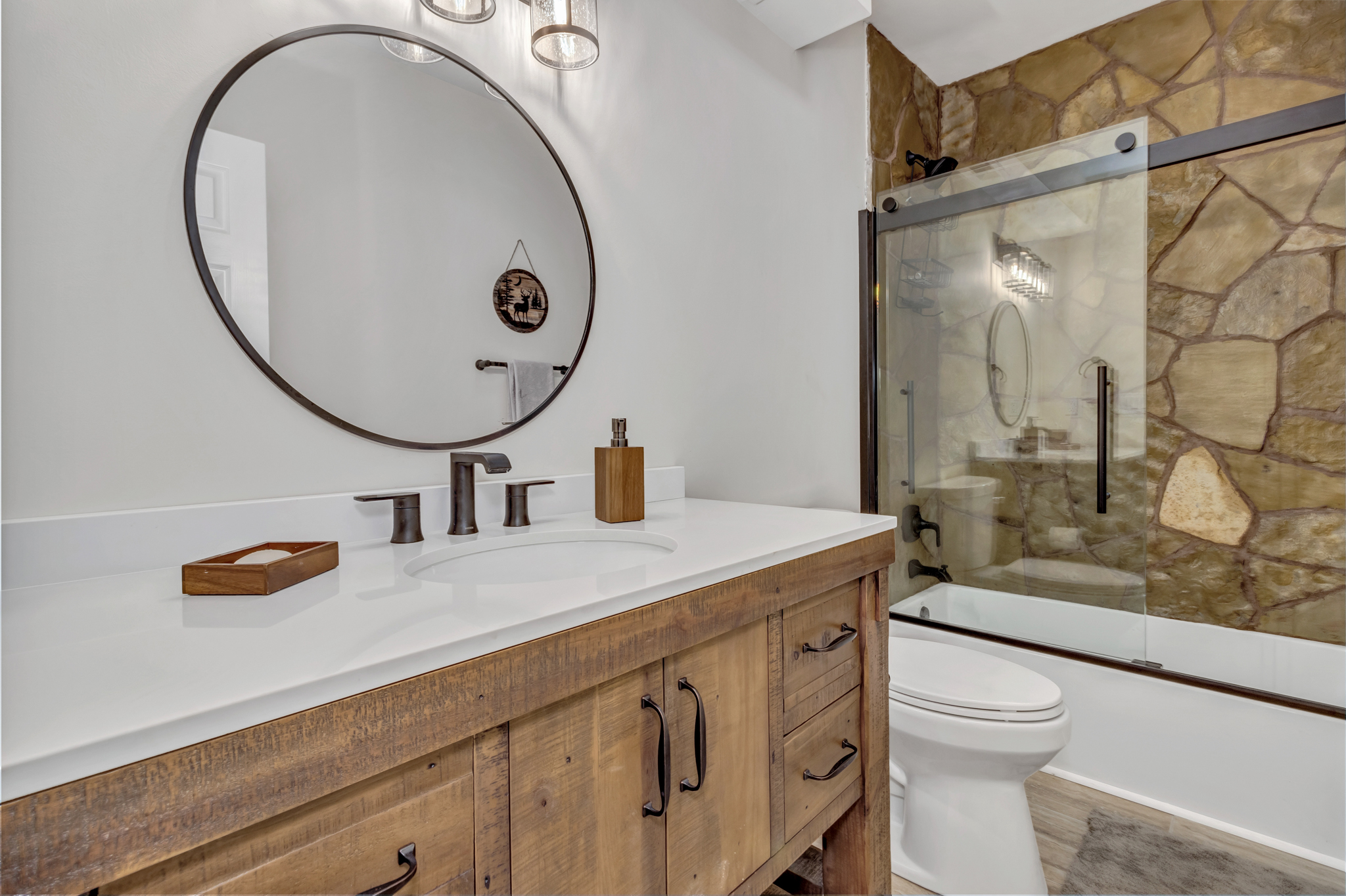 Second Bathroom - Shower and Tub