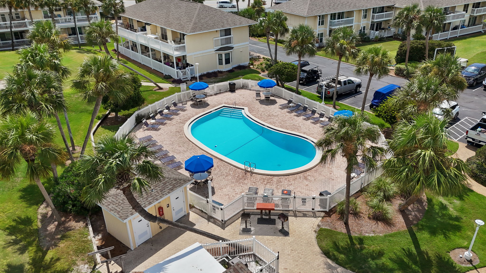 Whether it's a morning swim or a moonlit soak, the water is always just right.