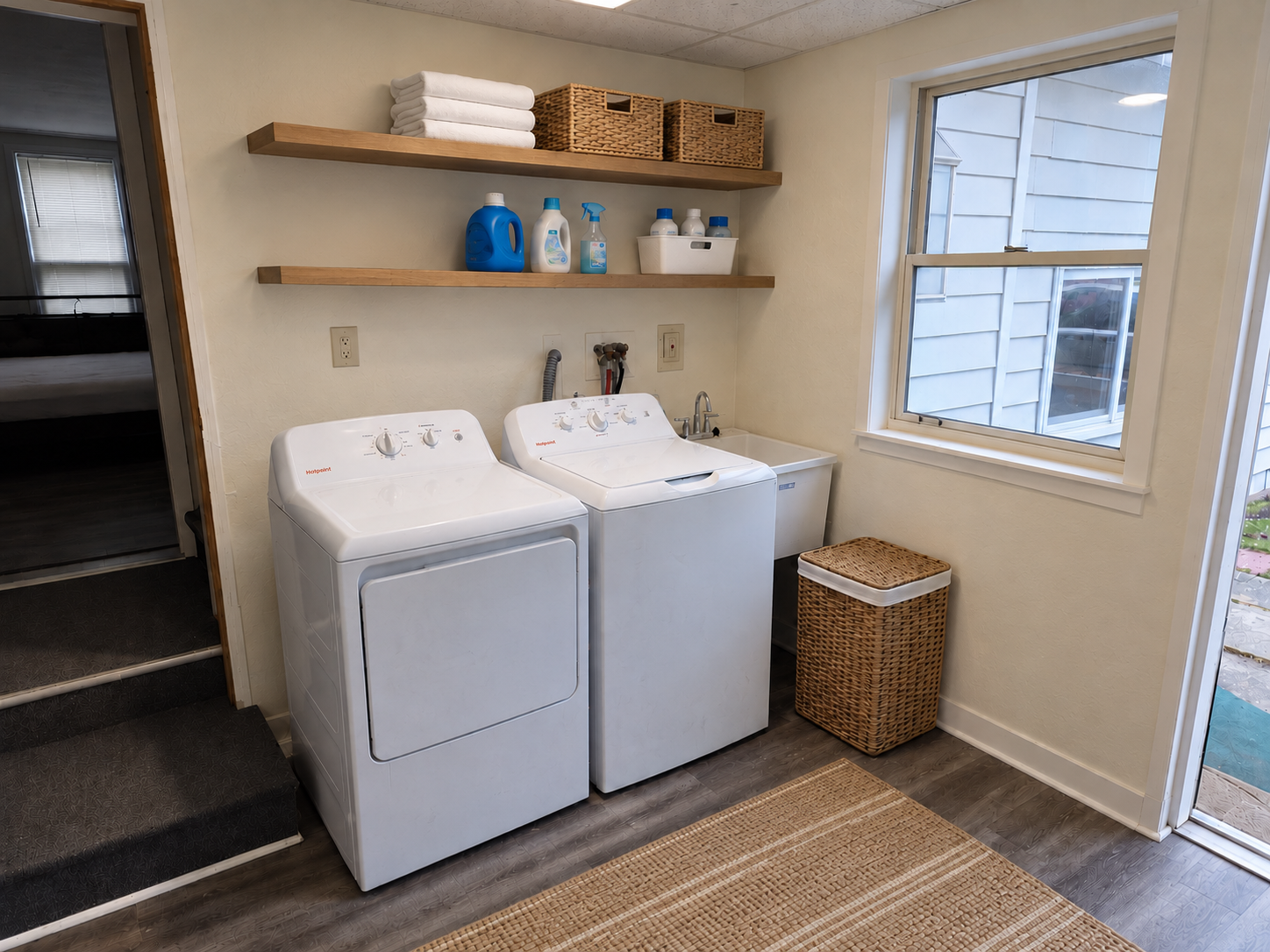 Shared laundry room with Apartment 2nd. In shared space on 1st floor.