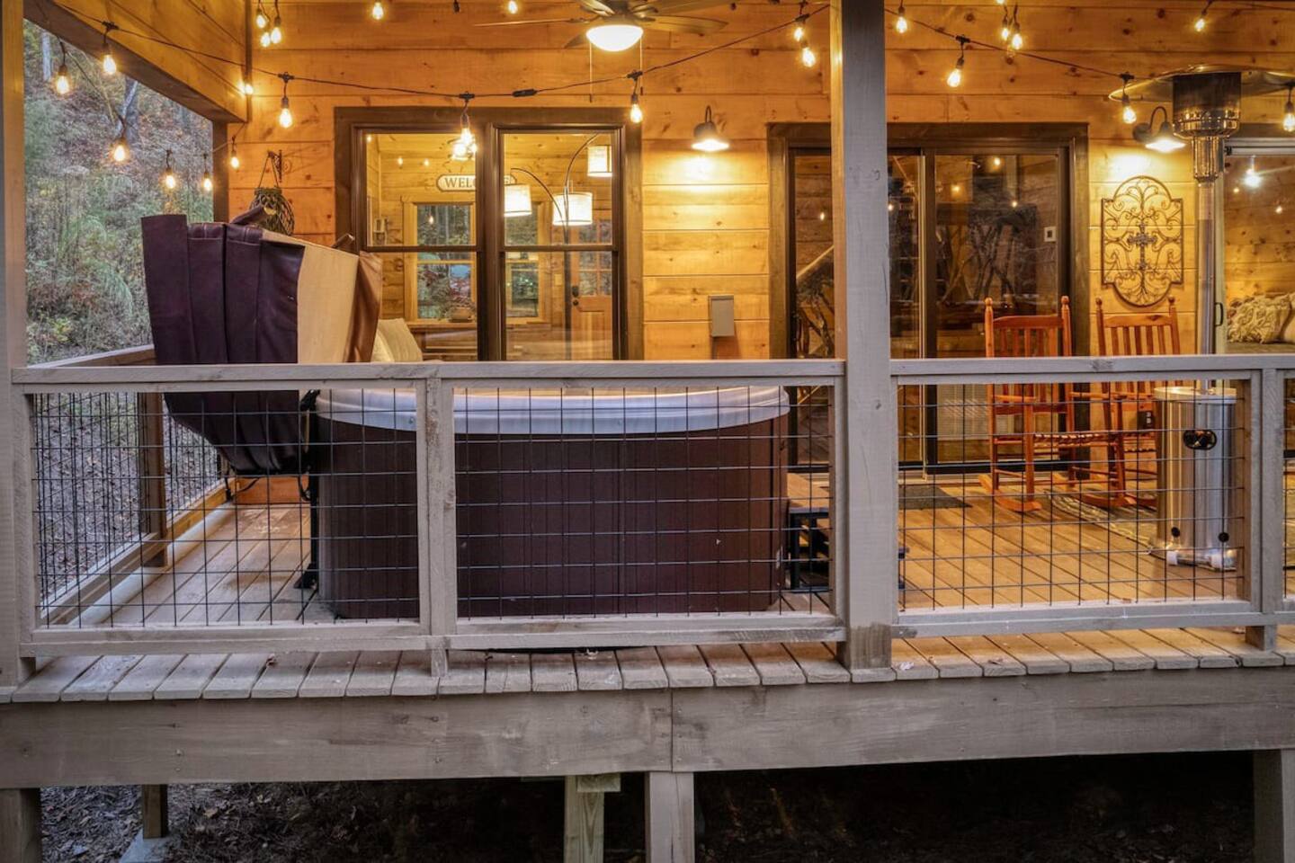 Al fresco relaxation: Our outdoor hot tub offers a luxurious retreat amidst nature's embrace