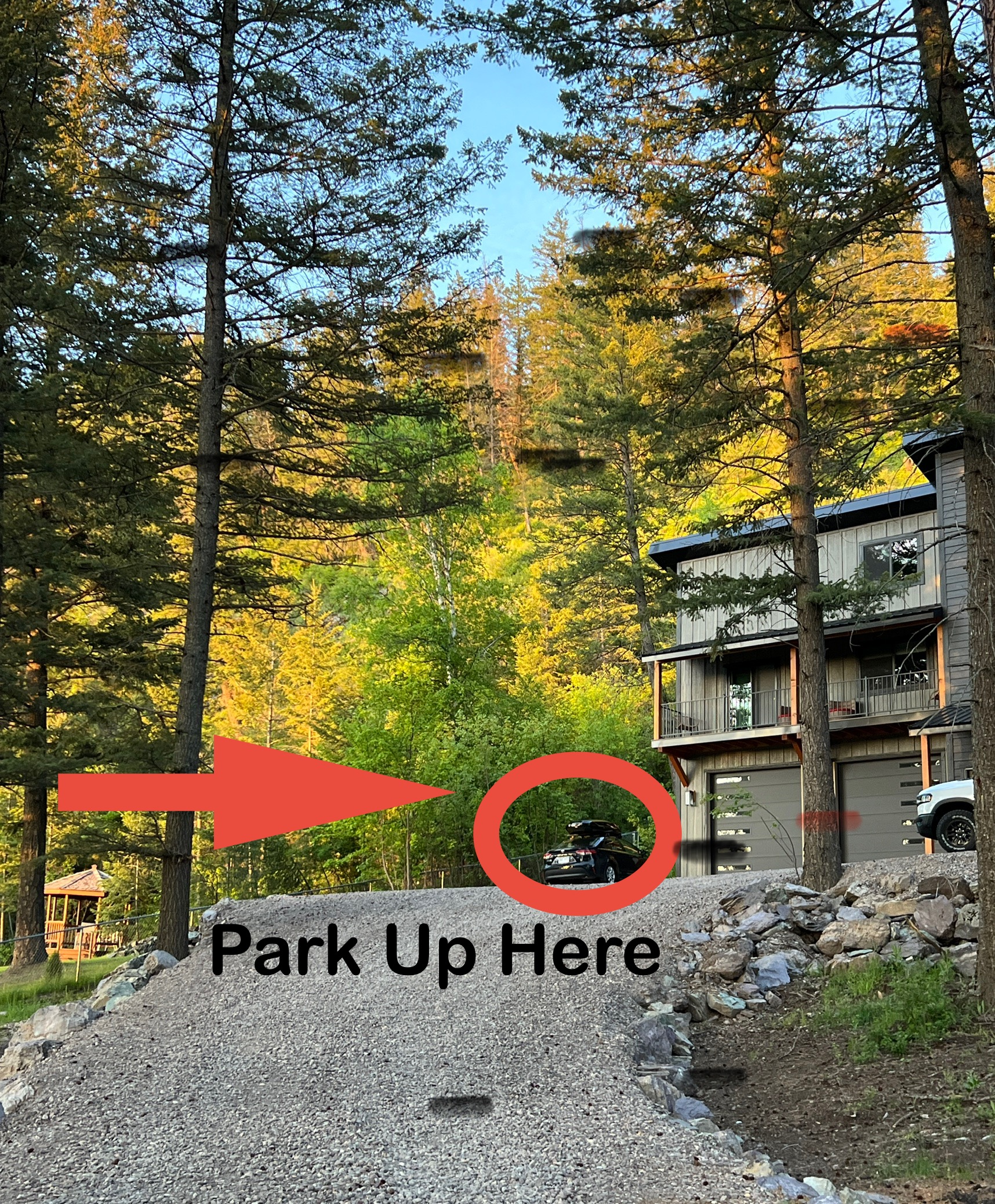 Parking to Left of House by Stairwell.