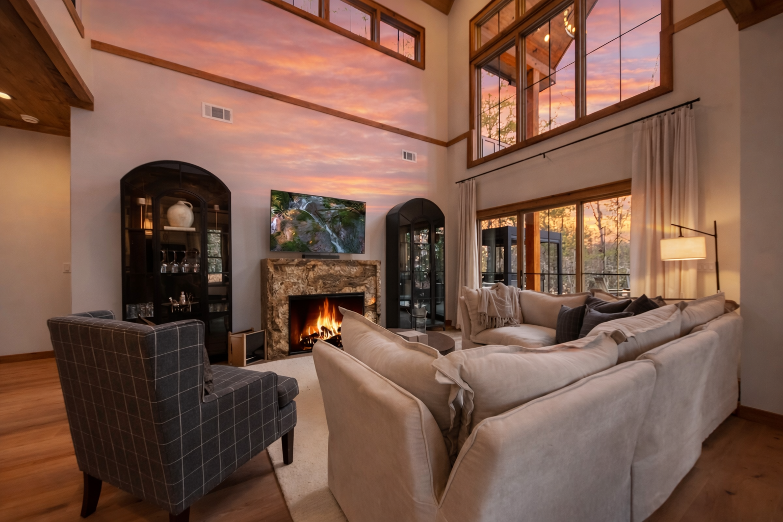Relax in style with plenty of natural light and minimalist decor.