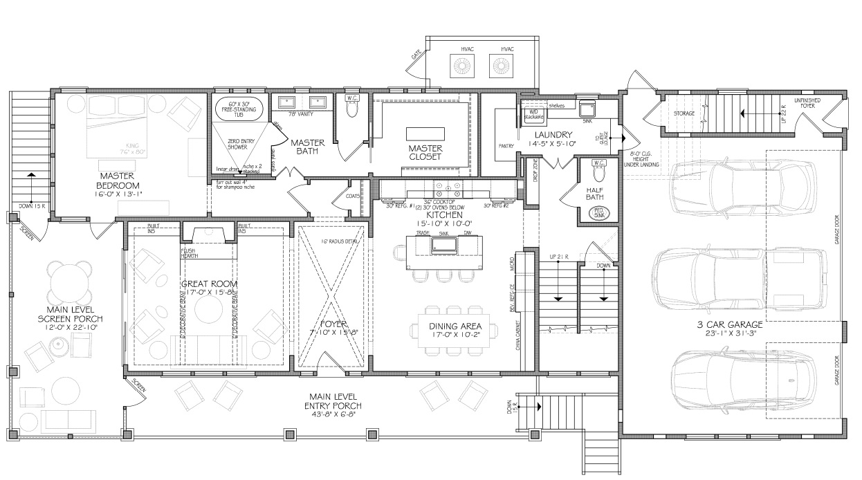 Main level floorplan