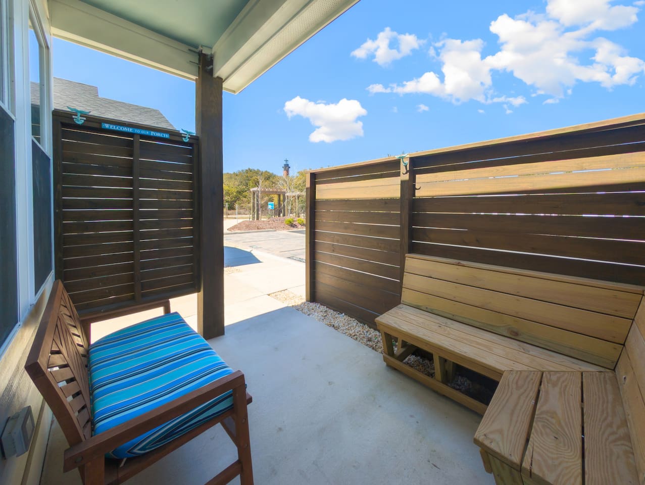 Private exterior sitting area