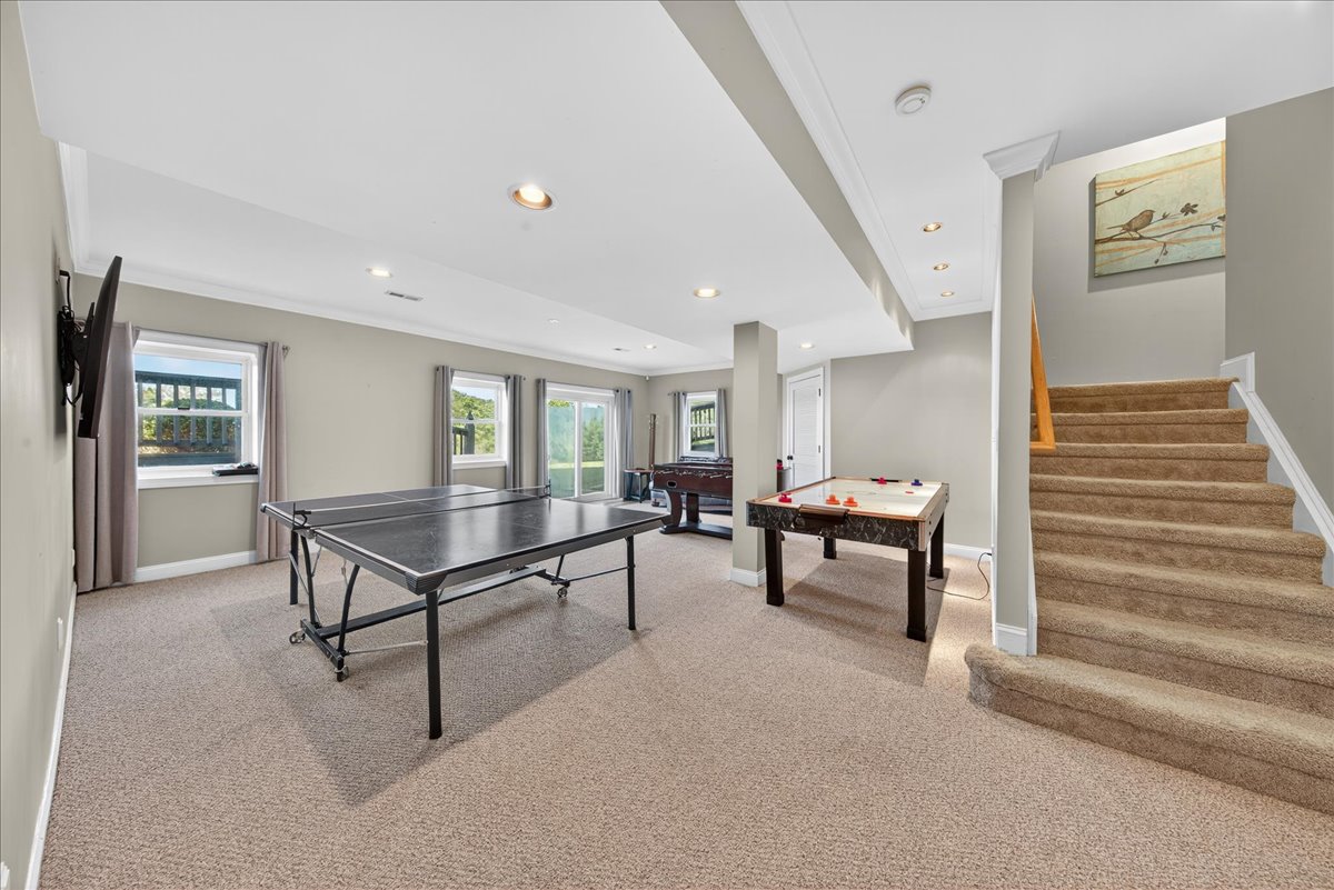 All-in-one hangout: games, TV, and space to unwind.