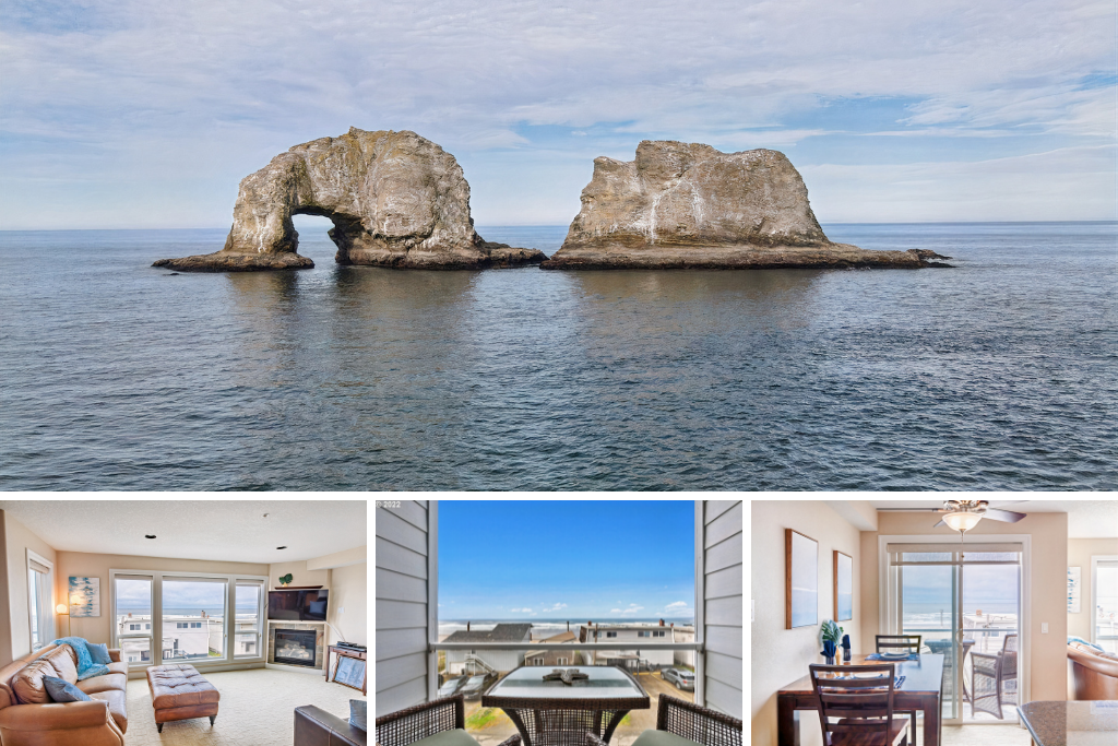 Waterfront Oceanview Rockaway beach home|Steps to beach & Downtown|WiFi|W&D