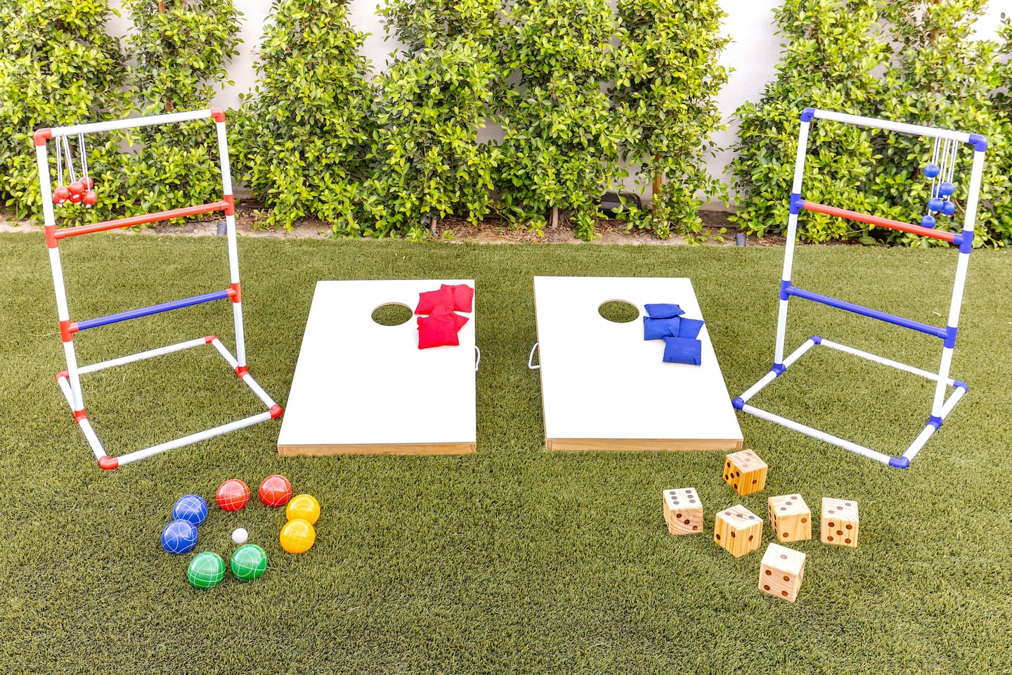 Yard games - Cornhole, Ladder Golf, Yard Dice Yahtzee, Bocce Ball and more
