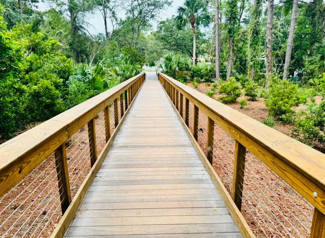 Wooden walkway to the beach