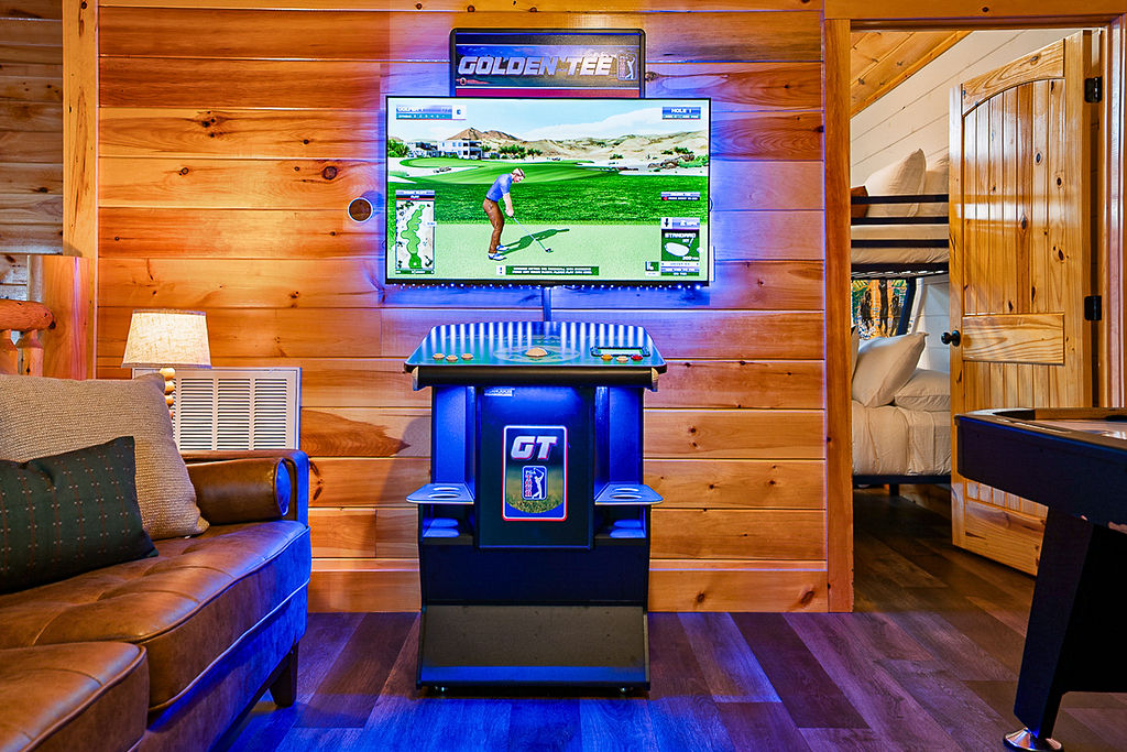 PGA Golden Tee Arcade and seating