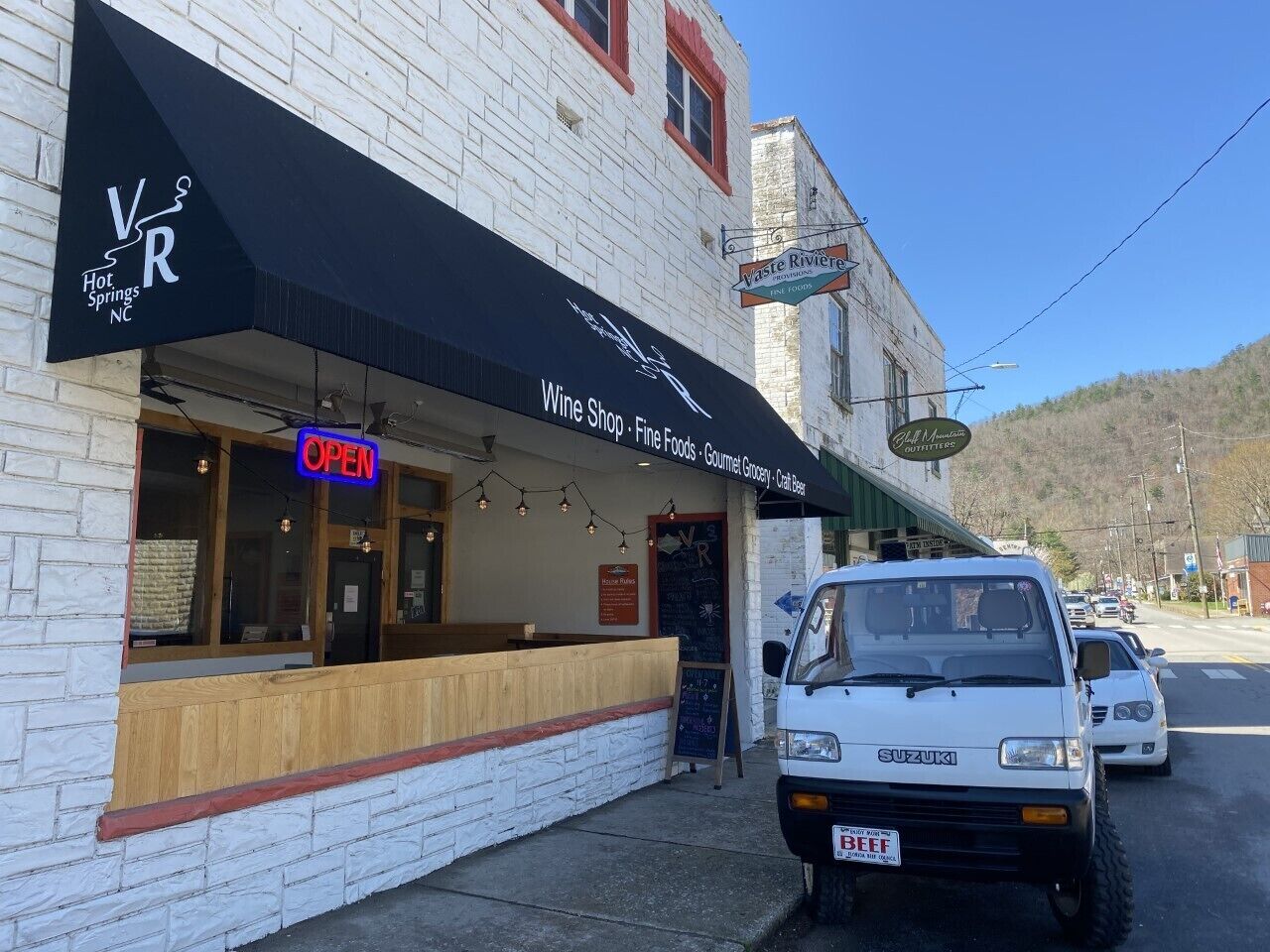 Vaste Riviere is a gourmet deli with a fishing shop in the back!