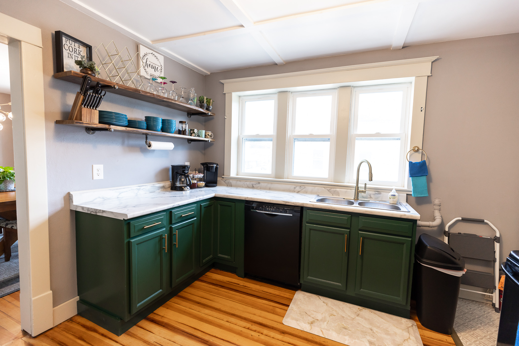 The dishwasher makes meal clean up a breeze.