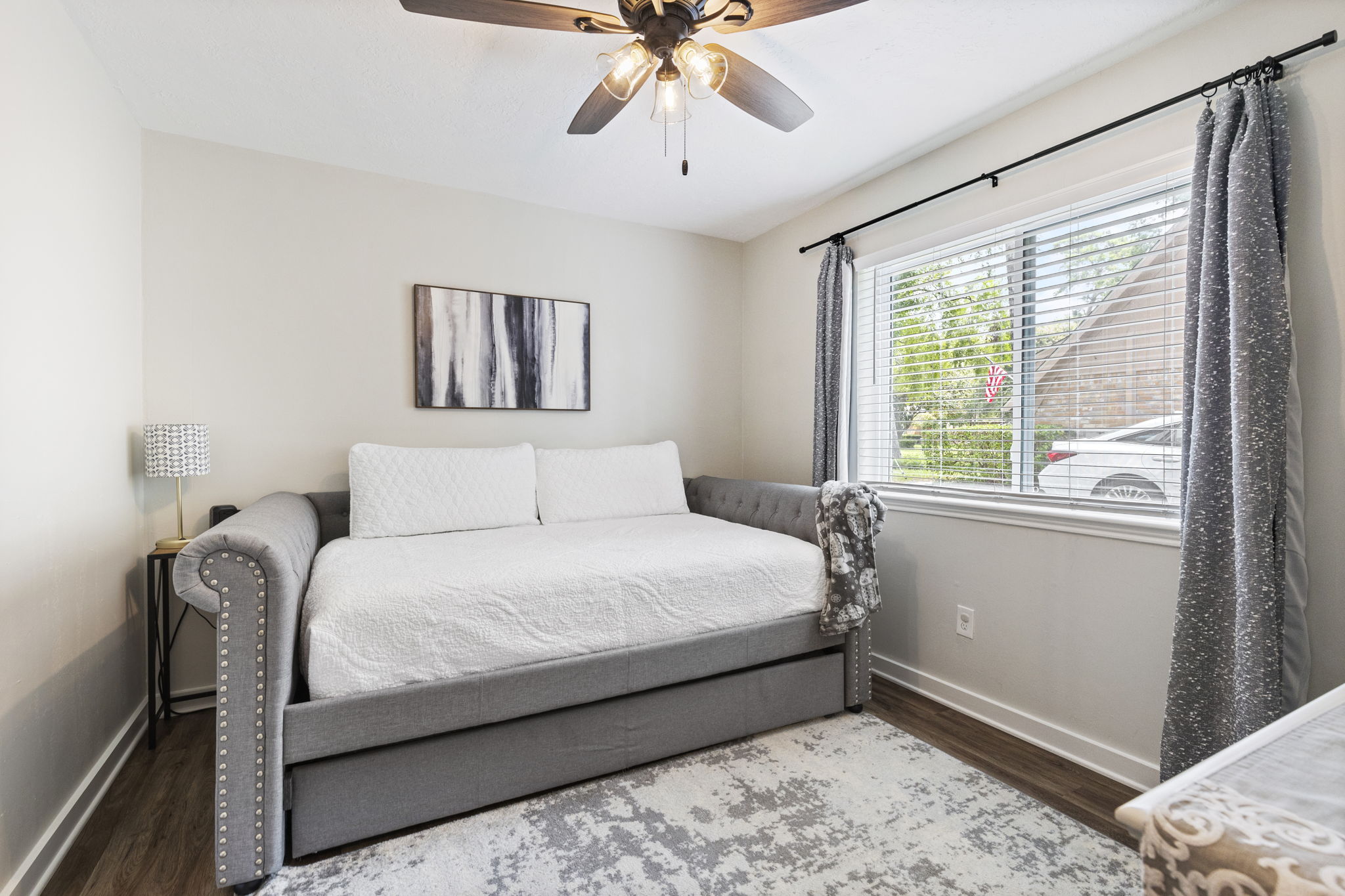 third bedroom with full bed w/twin trundle