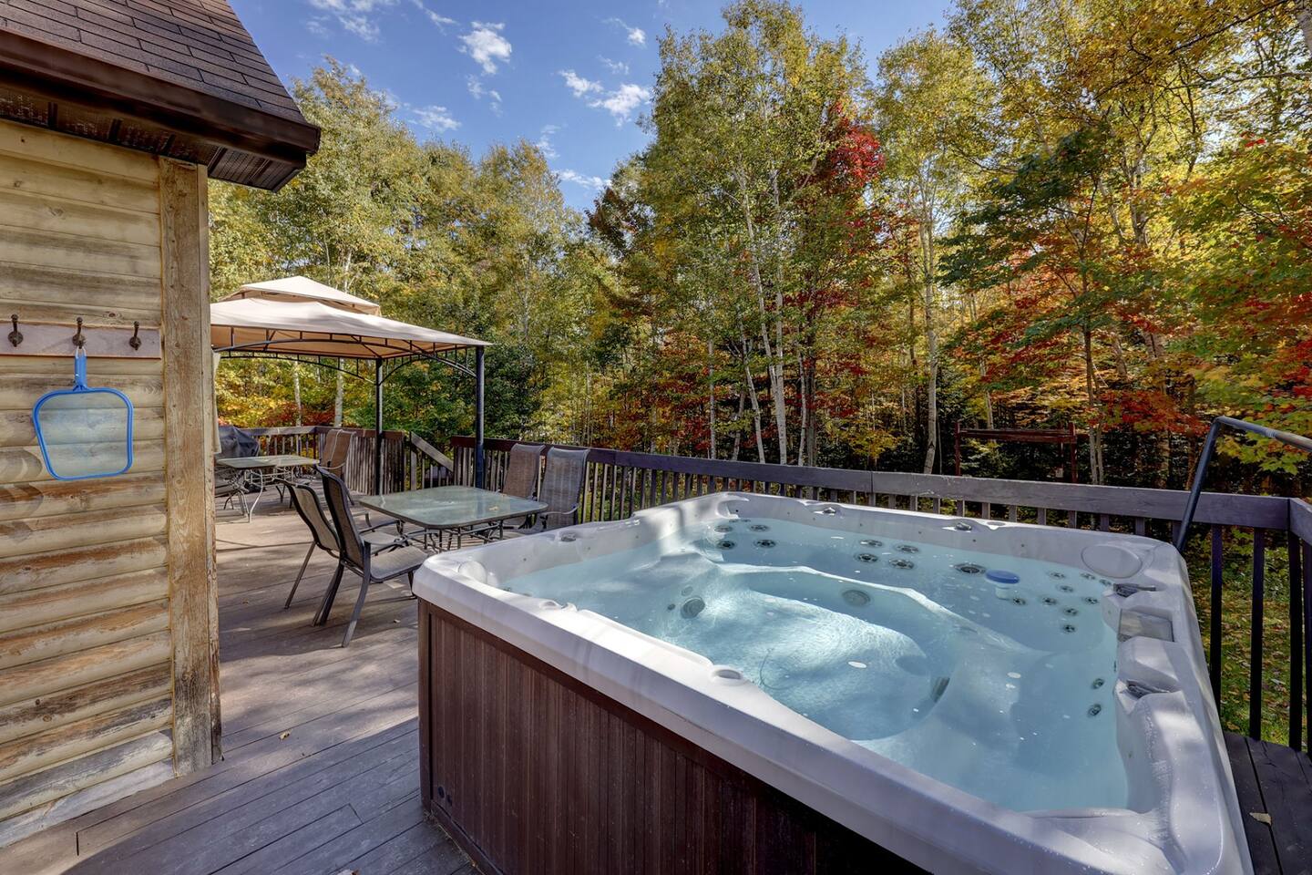 End every evening with peaceful spa relaxation outdoors
