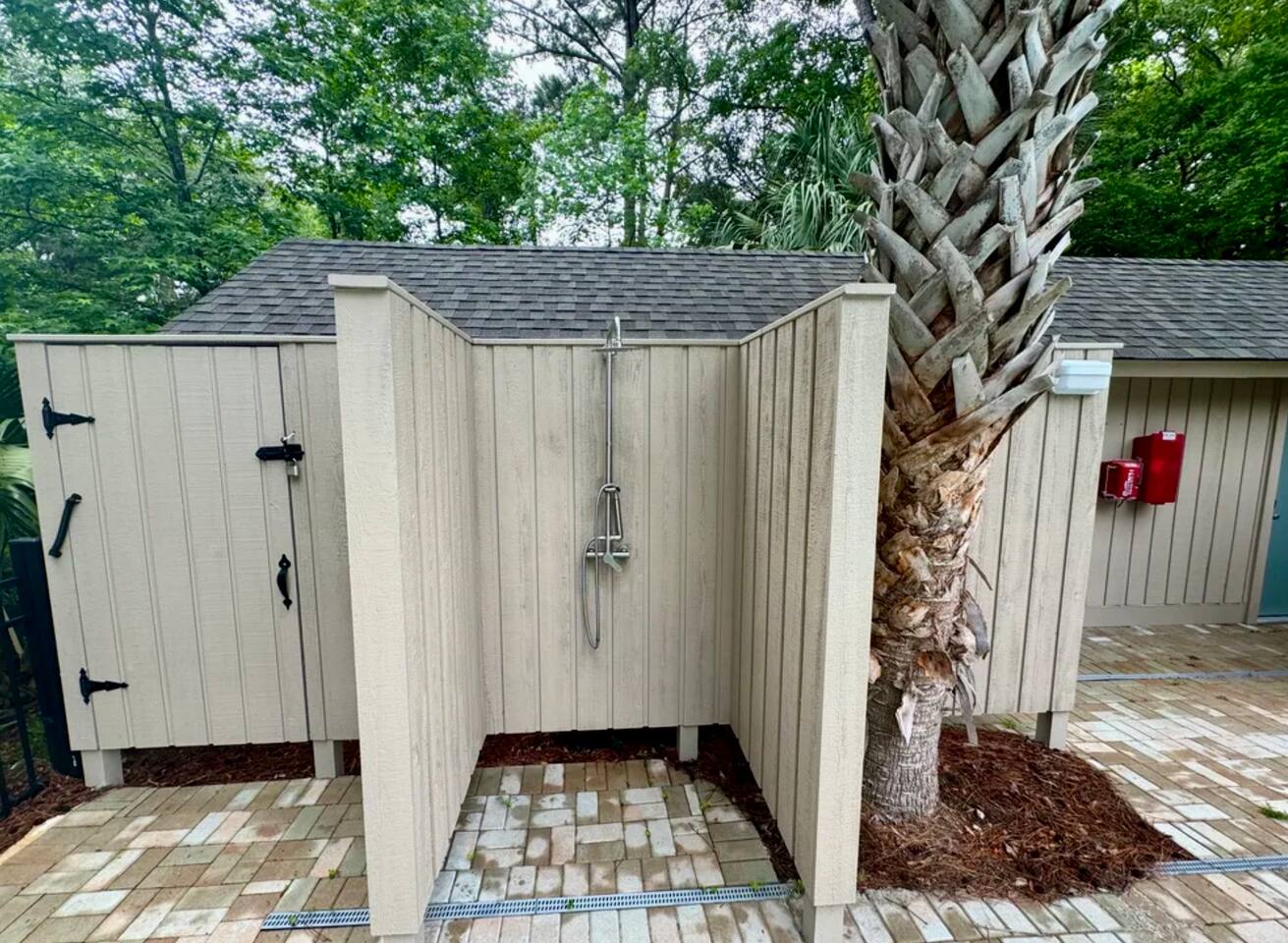 Pool outdoor shower