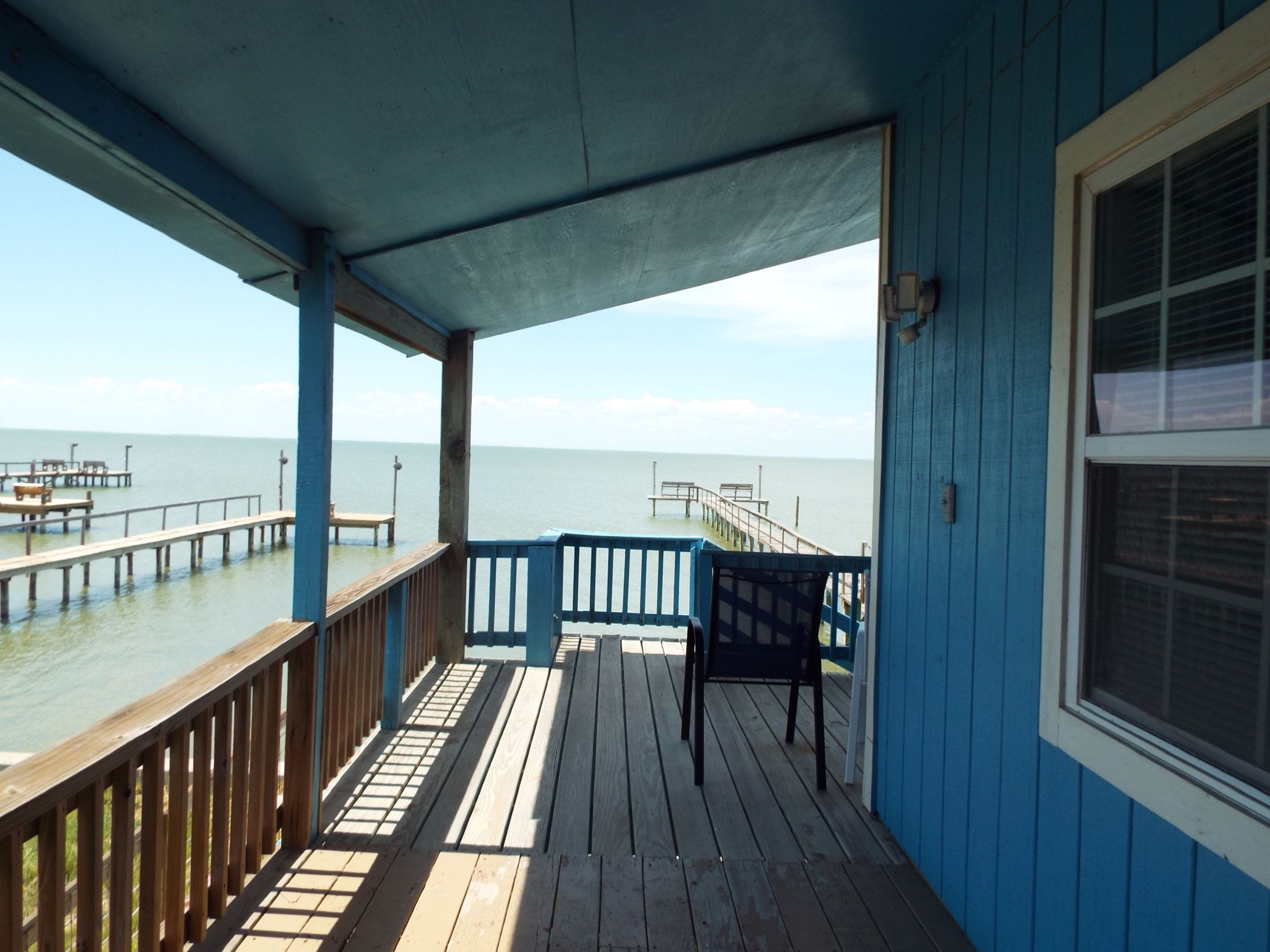 Outdoor deck with seating