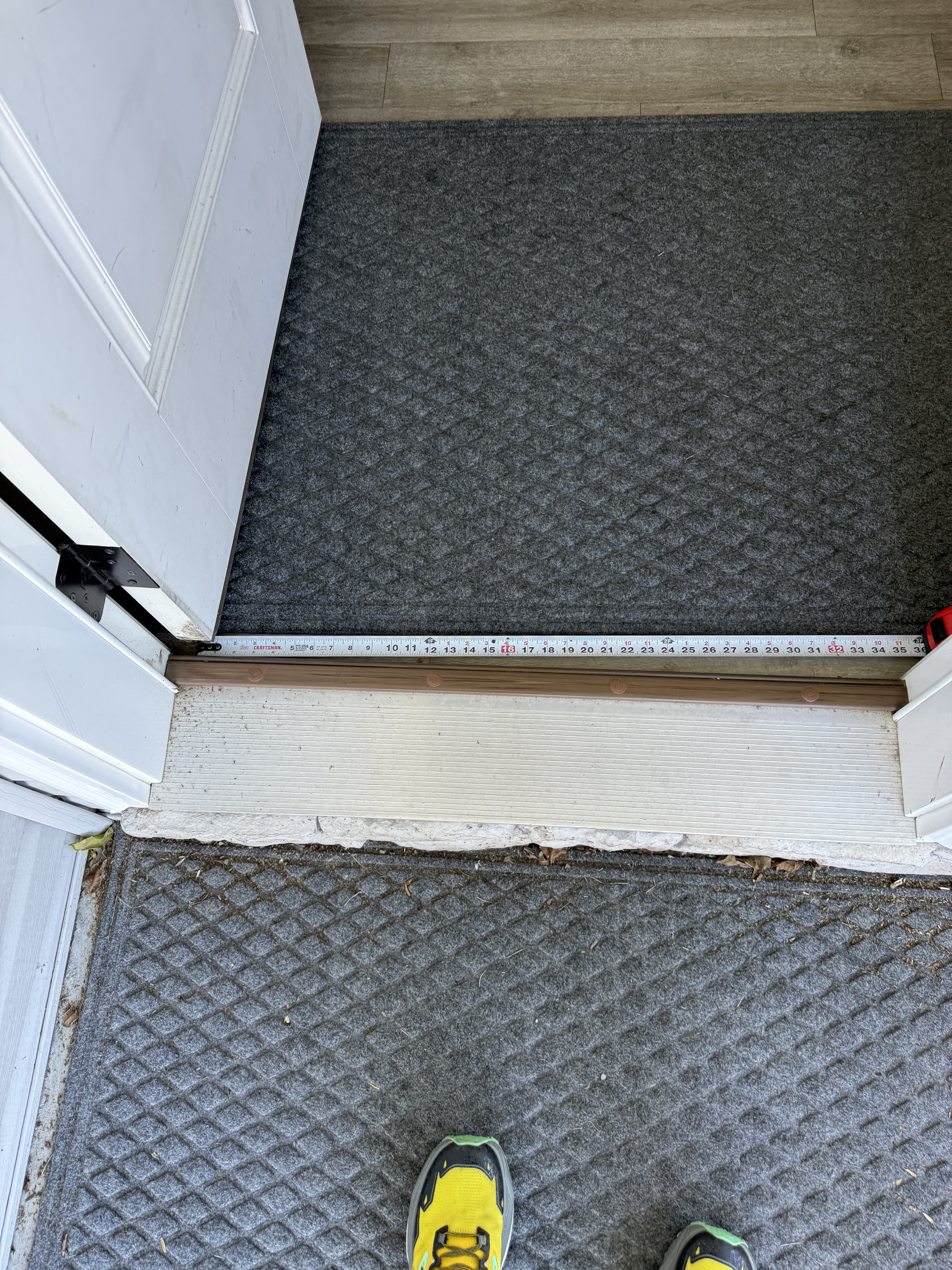 front door is a 36" doorway