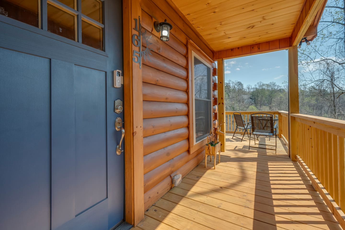Walking into the cabin
