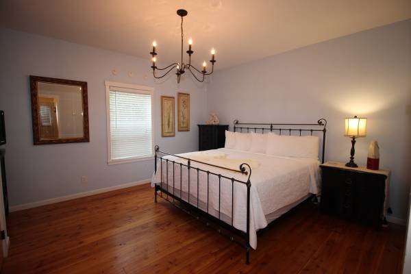 A spacious master suite to make you feel right at home with a TV to enjoy late night movies.