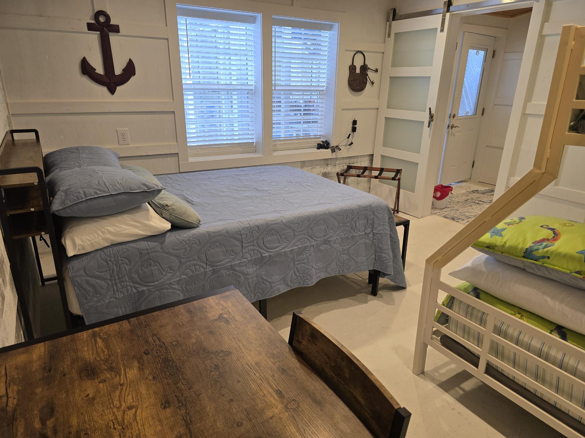 Bedroom 3 - 1 full sized bed and 1 bunk bed with a full and twin. Also includes desk and chair and TV