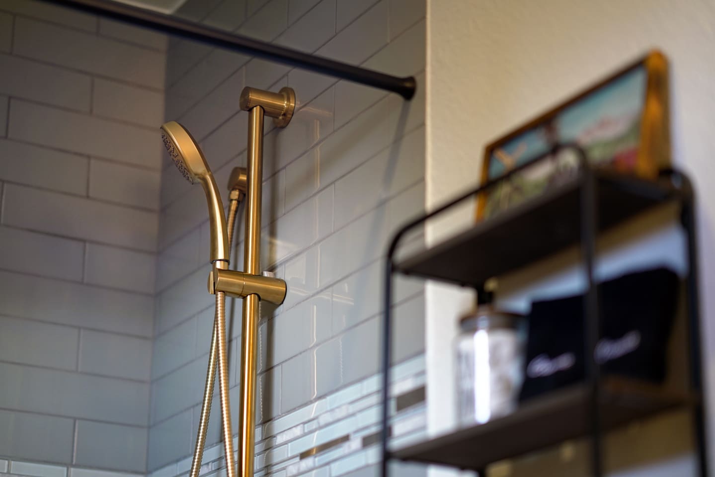 Gold Moen shower love.