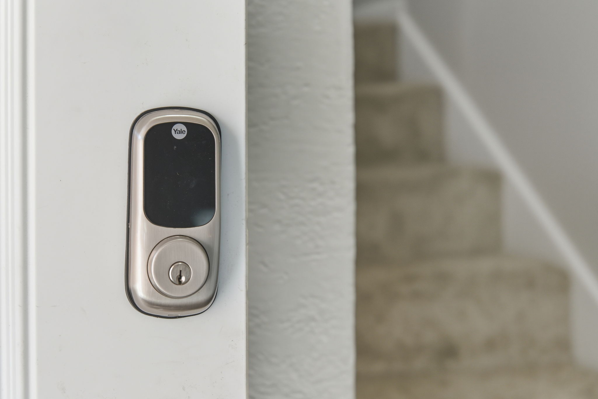 Smart lock for easy check in with a door code.
