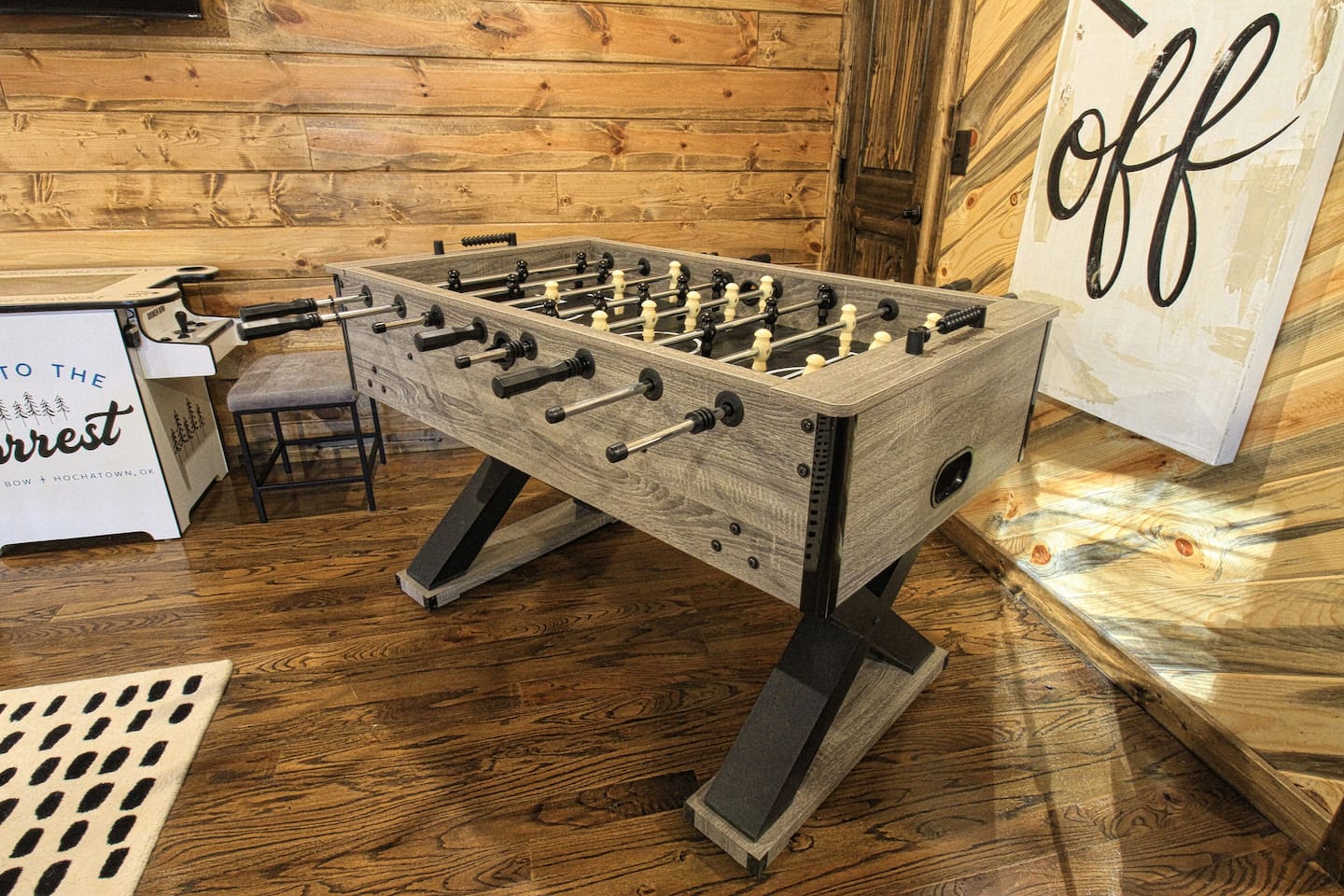 Bring out your competitive side with foosball in the loft—endless fun for kids, teens, and adults alike during your cabin stay