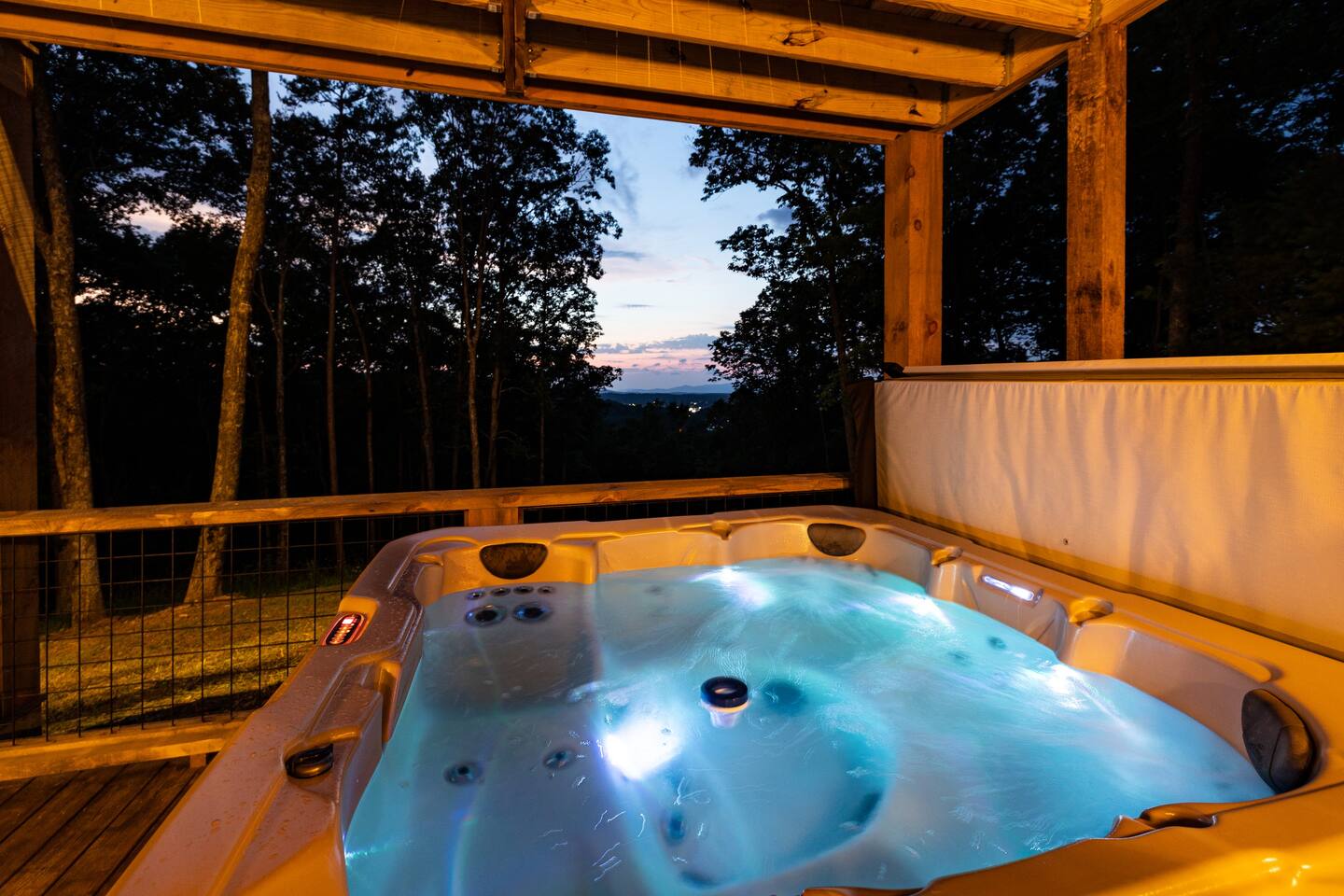 Gorgeous views from the hot tub