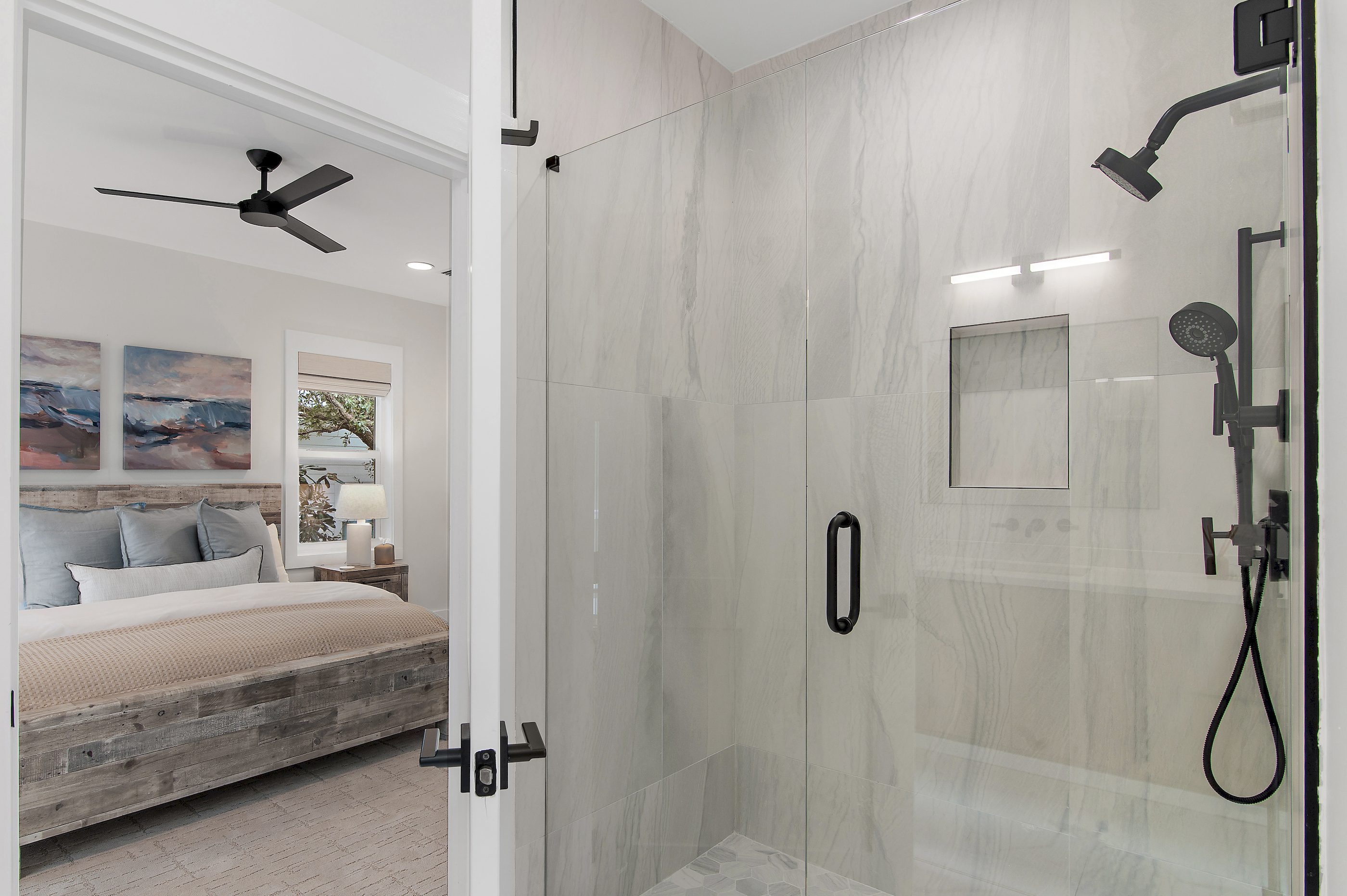 2nd Floor Primary Suite - walk-in shower.