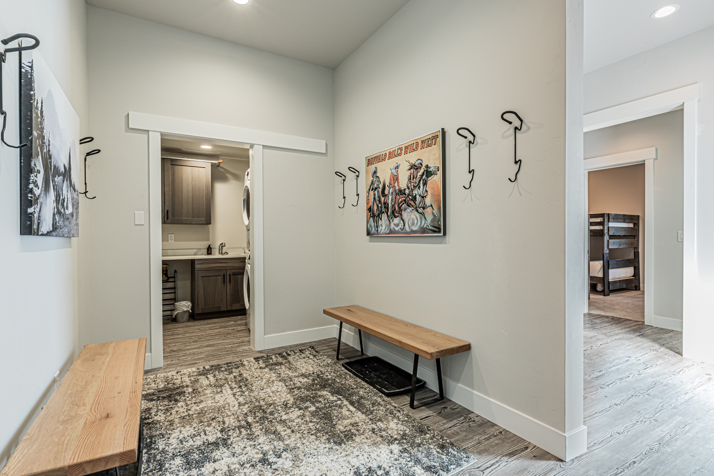Ground Level - Mudroom with Laundry in Background