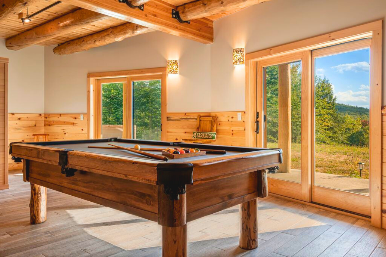 Entertainment zone with a pool table for all ages