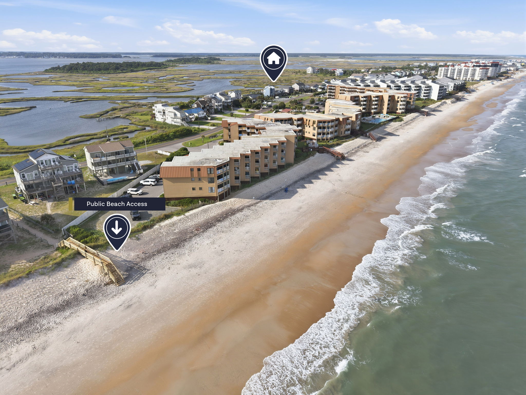 Grab your beach gear and enjoy easy access to the shoreline just a few minutes' walk away