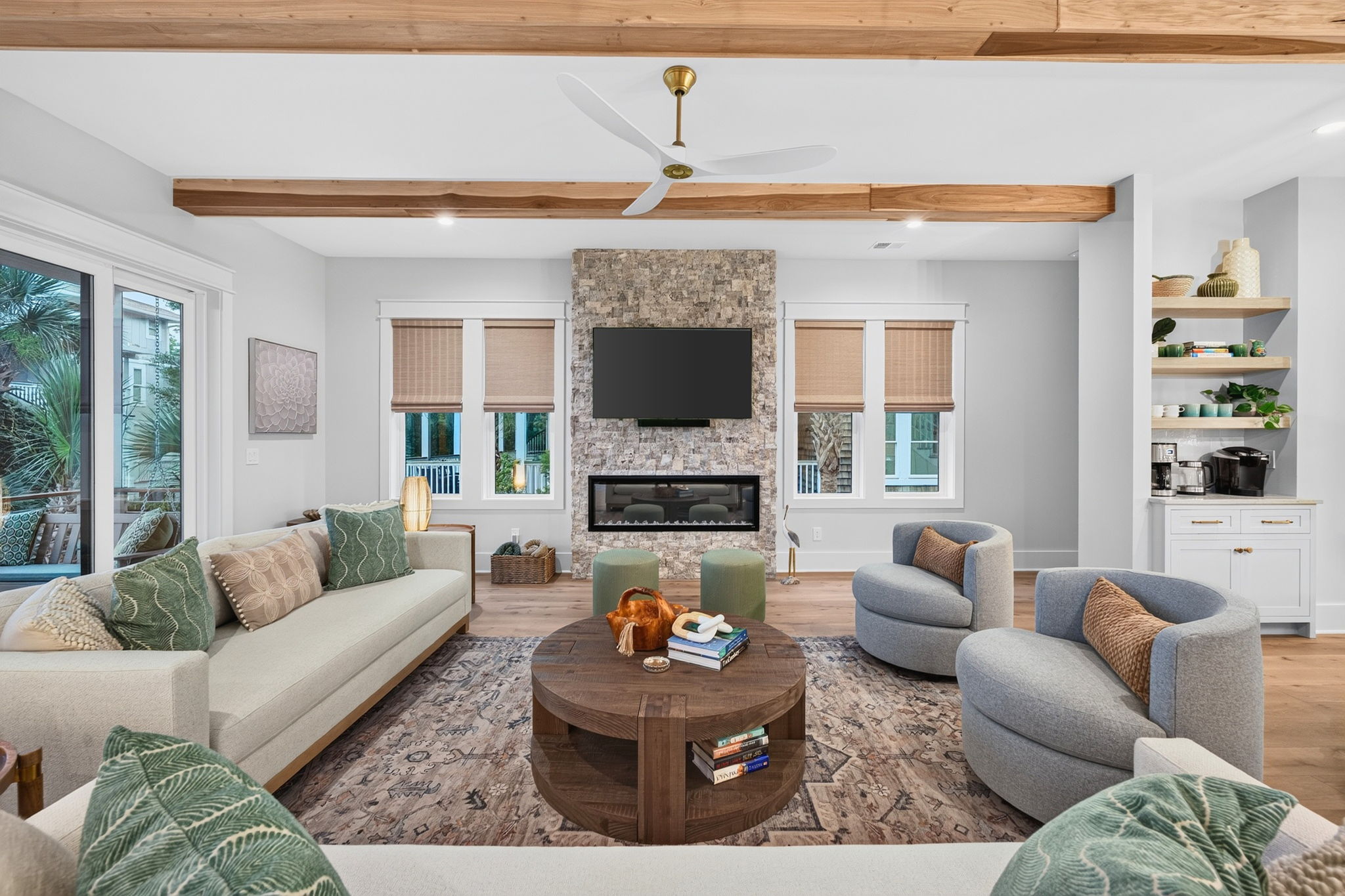 Living Room | Tahanan Palms | 3 38th Ave | IOP Escapes