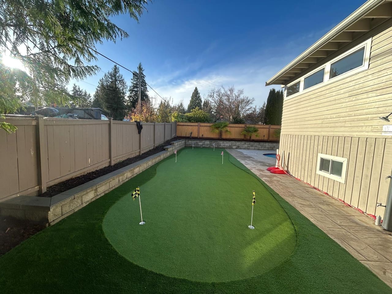 NEW! “Enjoy a private mini-golf course in the backyard, designed for families, couples, and groups looking for a fun activity without leaving the property.”