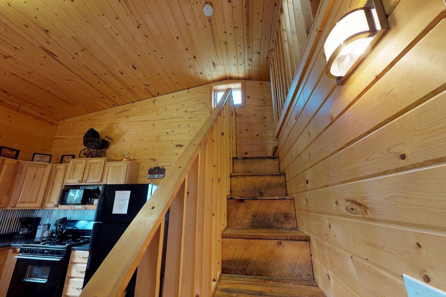 Stairs so even small children can safely get to the Loft.