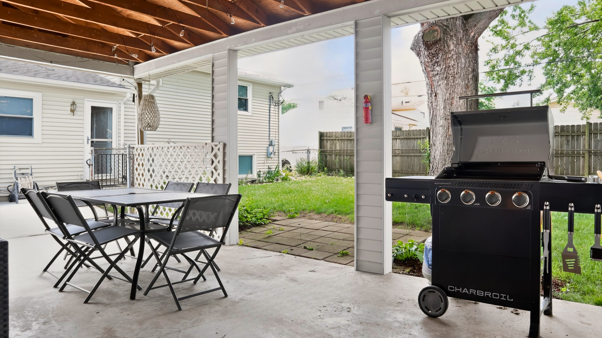 Fire up the propane grill and enjoy outdoor dining with family and friends.