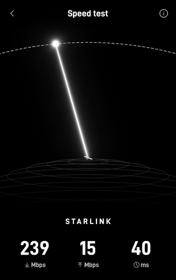 Starlink Internet Service - Great Speeds