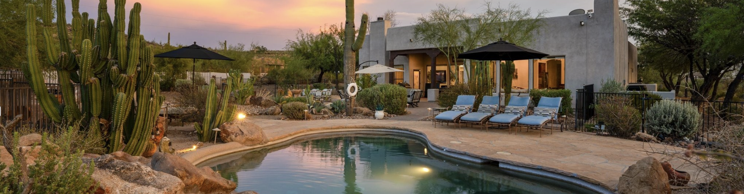 Relax by the pool and enjoy the mountain views of the Tonto National Forest at Sunset Trails