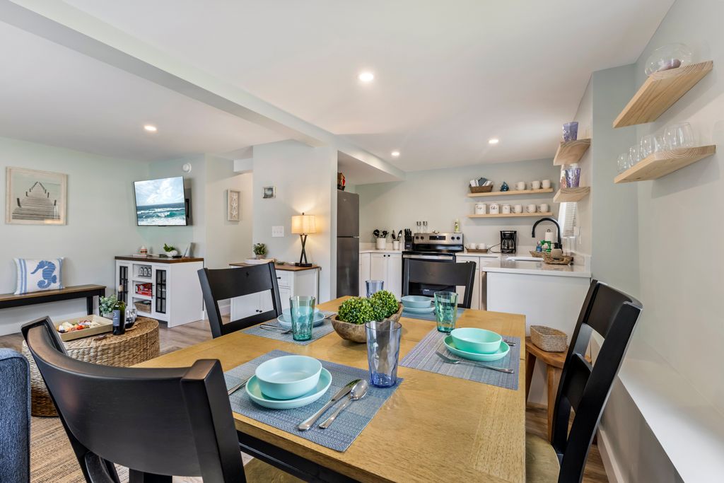 Share meals and laughter in this welcoming dining space.