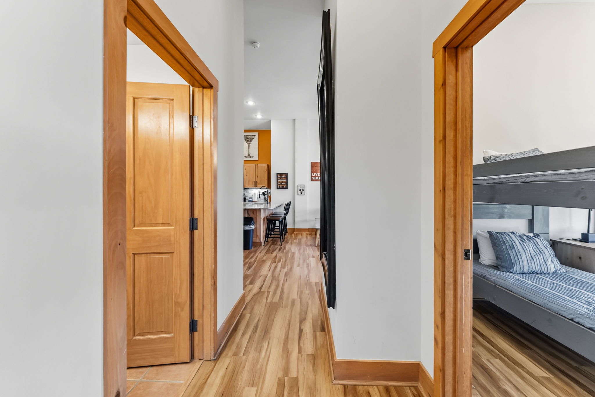 Hallway, entrance to Bunk Room