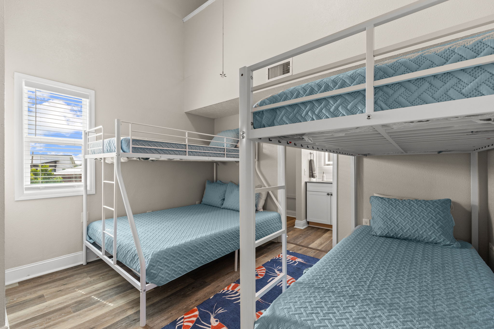 The secondary bedroom has an ensuite bathroom with walk in closet.