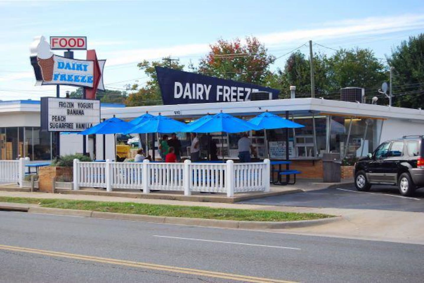 Plan to make a stop at Dairy Freeze for legendary ice cream and hamburgers!