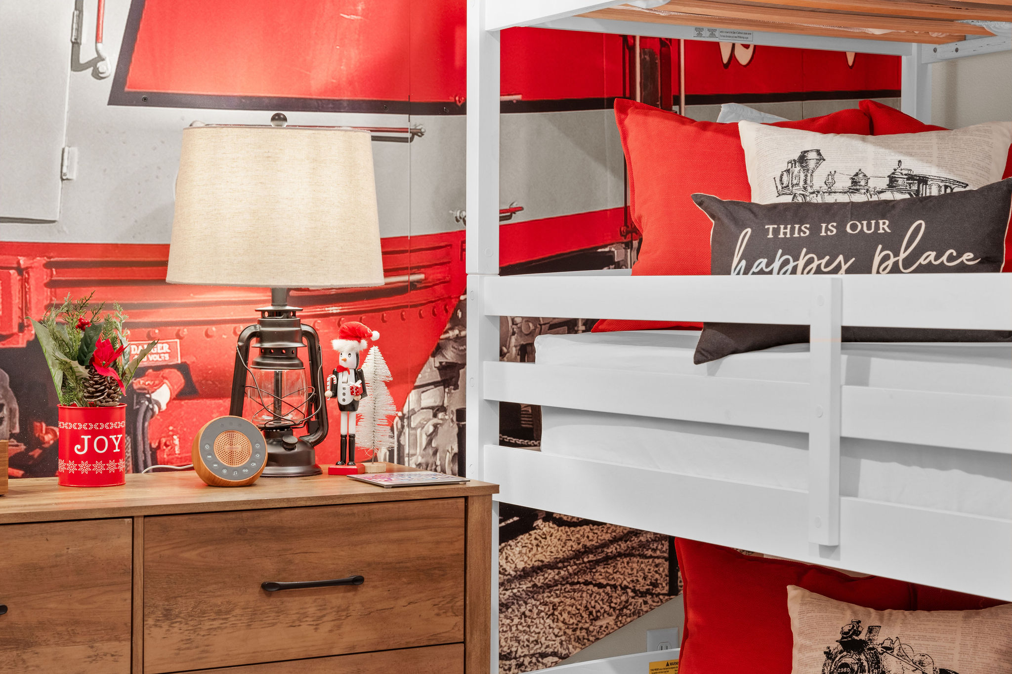 The kids will love this room during the holidays! You gotta check out the Polar Express!