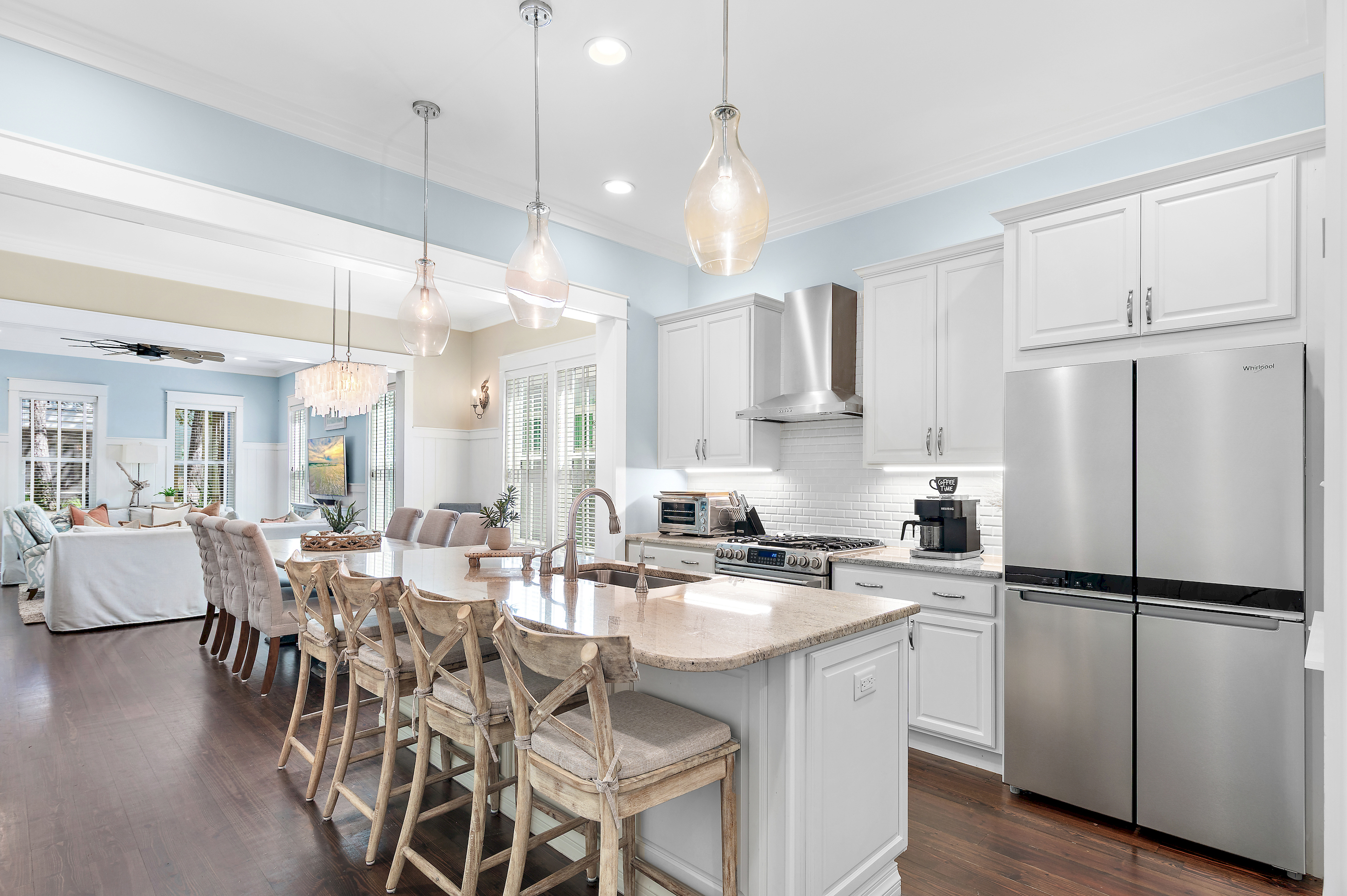 Modern appliances and ample counter space for effortless meal prep.