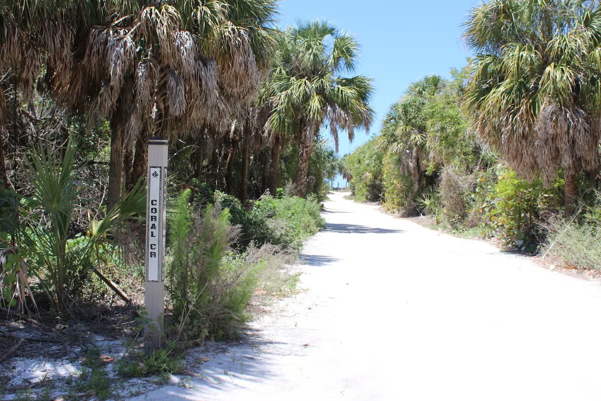 The beach is a quick scenic one-minute golf cart ride or a three-minute walk